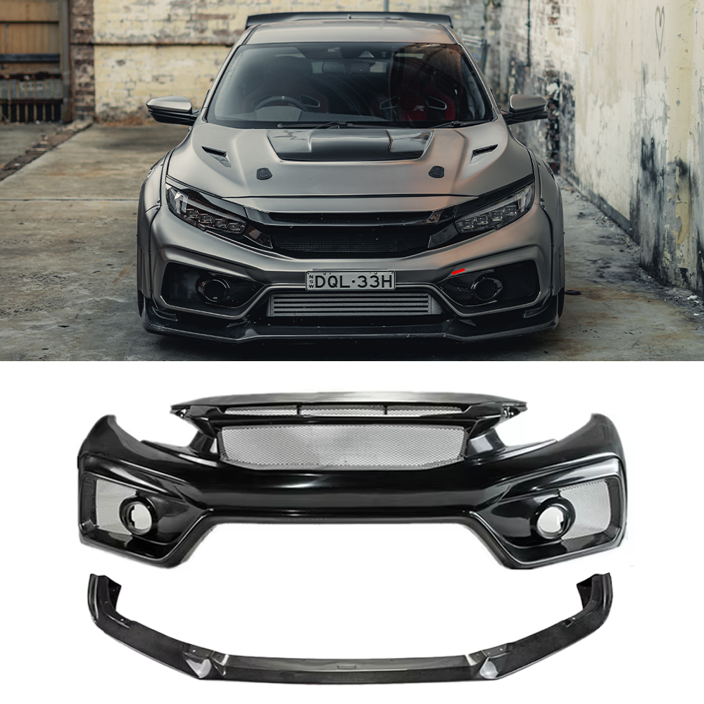 Honda Civic Type-R FK8 Varis Arising-II Style Front Bumper - Carbonetics