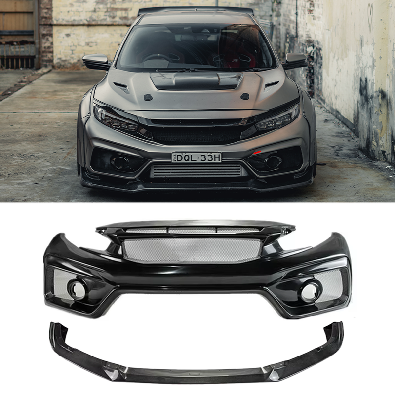 Honda Civic Type-R FK8 Varis Arising-II Style Front Bumper - Carbonetics
