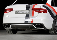 2013-2014 Audi A4 S4 B8 Facelift B8.5 Rieger Rs5 Style Rear Bumper W/ Diffuser Accessories