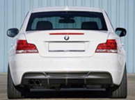 2008-2013 Bmw 1 Series E82 E87 E88 Rieger 1M Style Rear Bumper With Diffuser Accessories