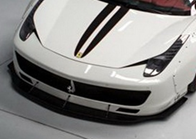 2010-2014 Ferrari 458 Lb Performance Lb-Works Style Front Bumper W/ Lip & Matel 3 Pcs Rods