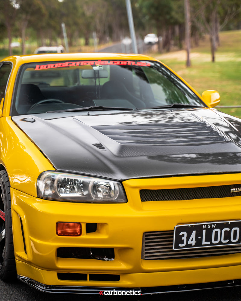1999-2000 Nissan Skyline R34 Gtt 2D 4D Gtr-Conversion-Ns- Bonnet Accessories