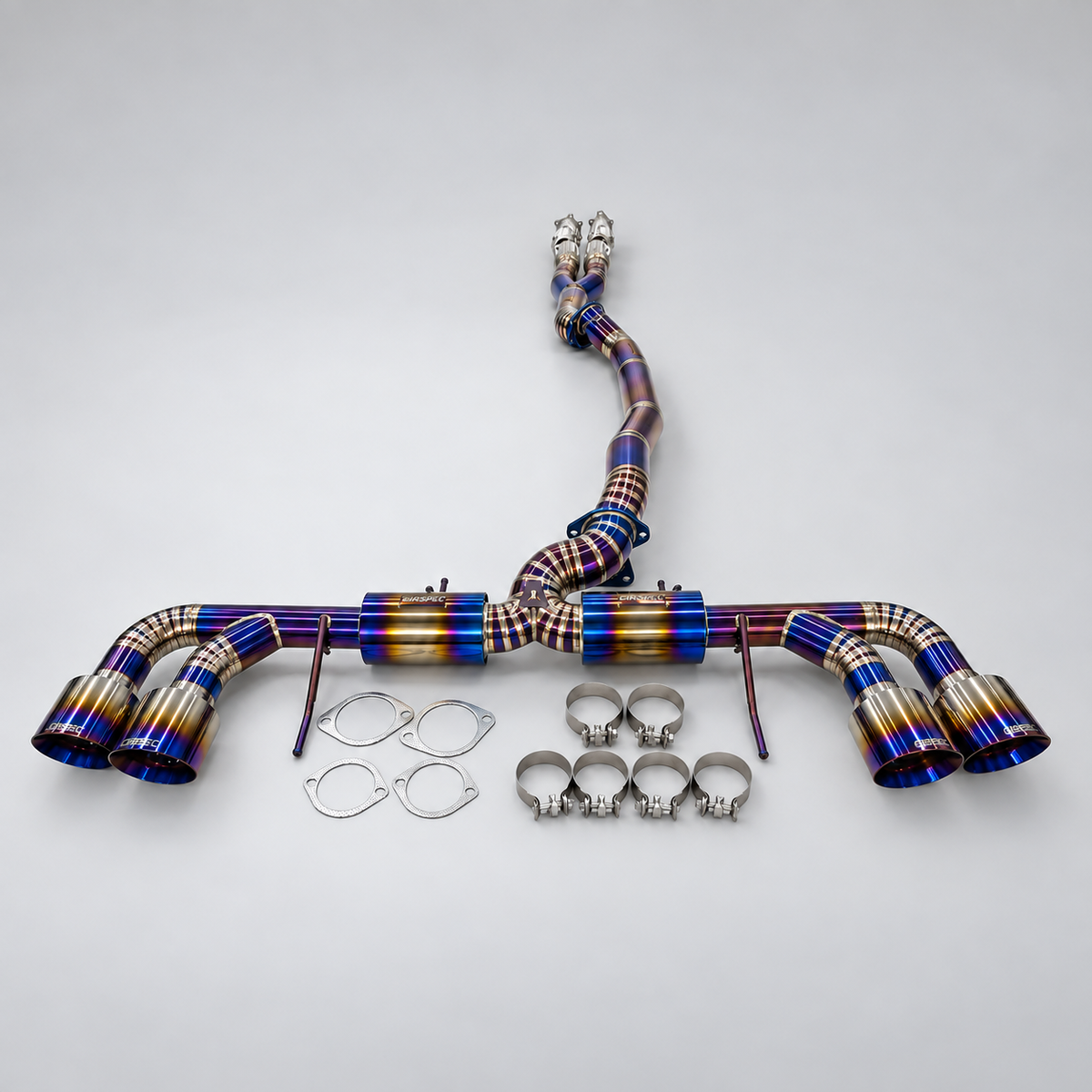 Cirspec Power Nissan R35 GTR 4-inch full titanium exhaust system with midpipe and catless downpipes