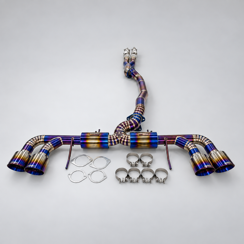 Cirspec Power Nissan R35 GTR 4-inch full titanium exhaust system with midpipe and catless downpipes
