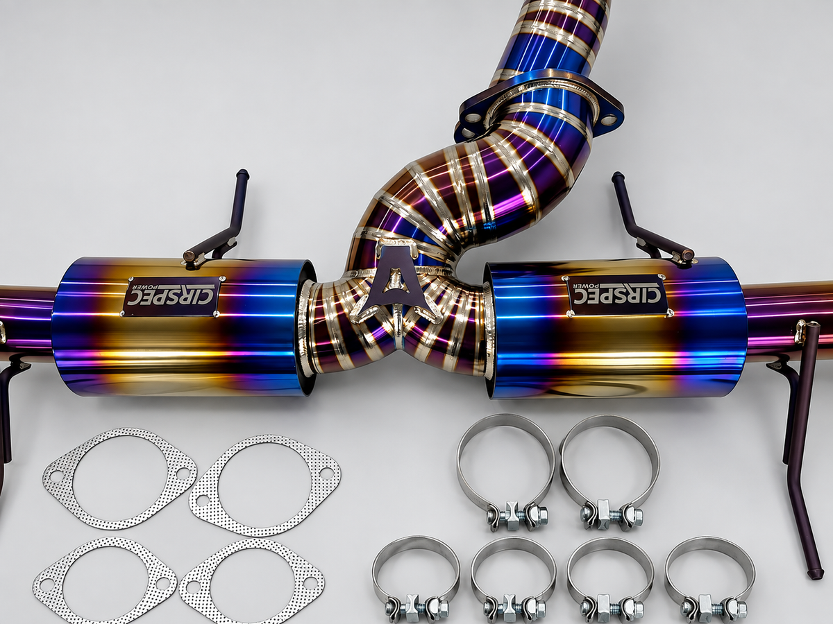 Cirspec Power Nissan R35 GTR titanium mufflers and hardware