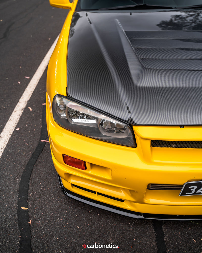 1999-2000 Nissan Skyline R34 Gtt 2D 4D Gtr-Conversion-Ns- Bonnet Accessories