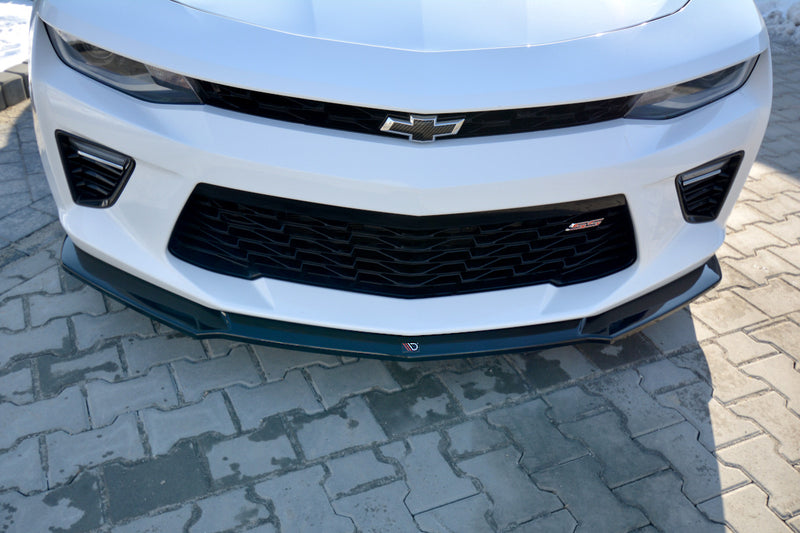 Maxton Design Front Splitter V.2 Chevrolet Camaro 6TH-GEN. Phase-i 2SS Coupe (2016-18) - Carbon Look