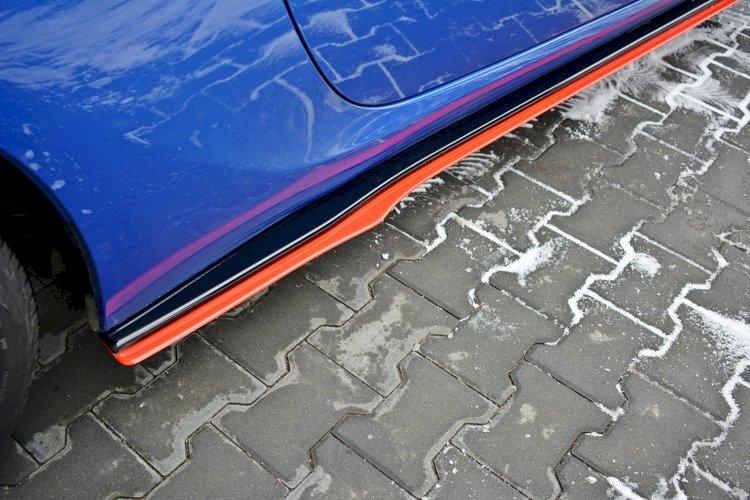 Side Skirts Splitters (Black & Red) V.2 Subaru Brz (2017-Up)/ Toyota Gt86 Facelift (2017-Up)