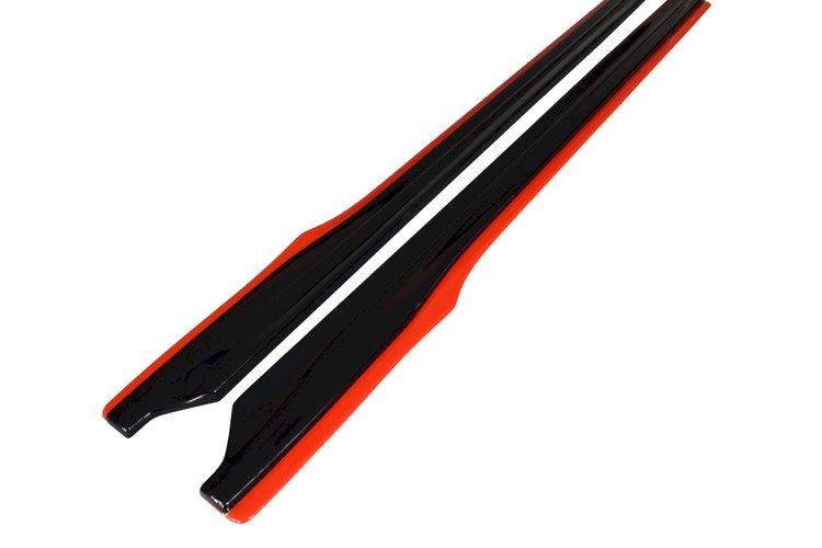 Side Skirts Splitters (Black & Red) V.2 Subaru Brz (2017-Up)/ Toyota Gt86 Facelift (2017-Up)