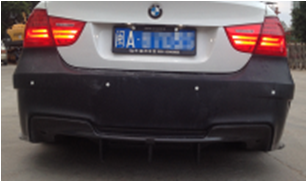 2009-2011 Bmw E90 Lci 3 Seris 1M-Style Rear Bumper W/ Diffuser Accessories