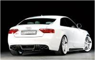 2009-2012 Audi A5 B8 2D Coupe Rieger Style Quad Exhaust Rear Diffuser Accessories
