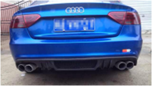 2009-2012 Audi A5 B8 Sedan Sportback Rieger Style Quad Exhaust Rear Diffuser Accessories