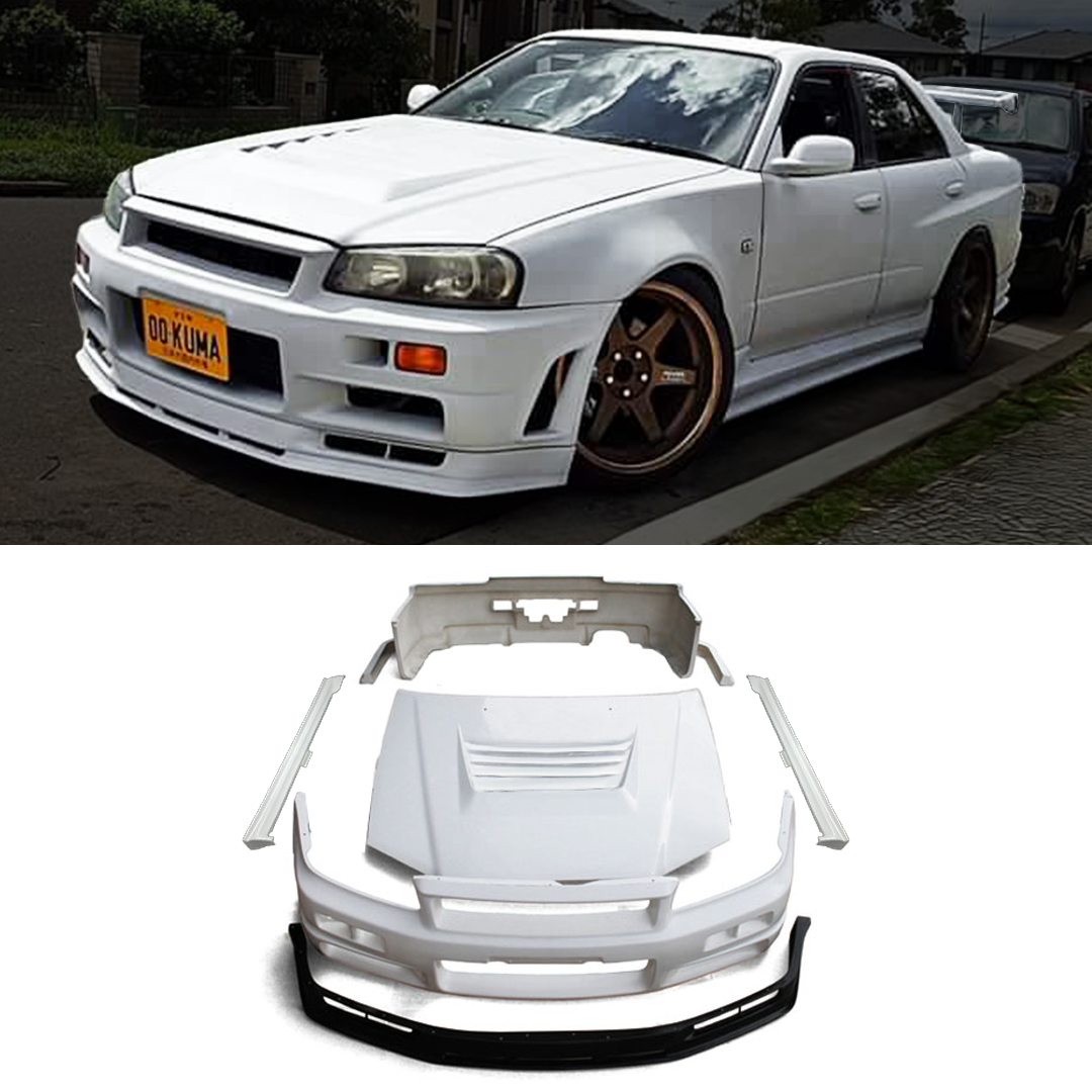 R34 GTR Style Conversion Kit (Sedan 4dr ) For Nissan R34 GT & GTTT Sedan Models