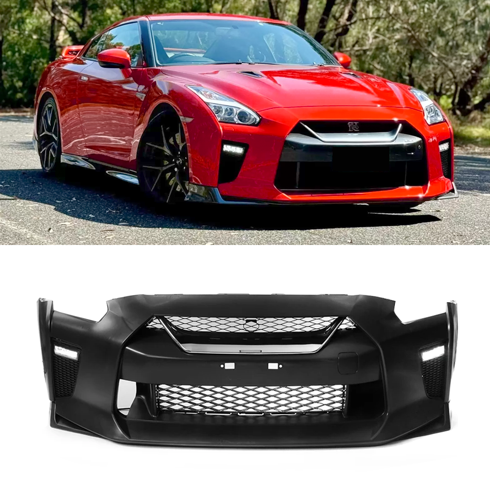 OEM Style 2017 Plastic Front Bumper For Nissan R35 GTR - Carbonetics
