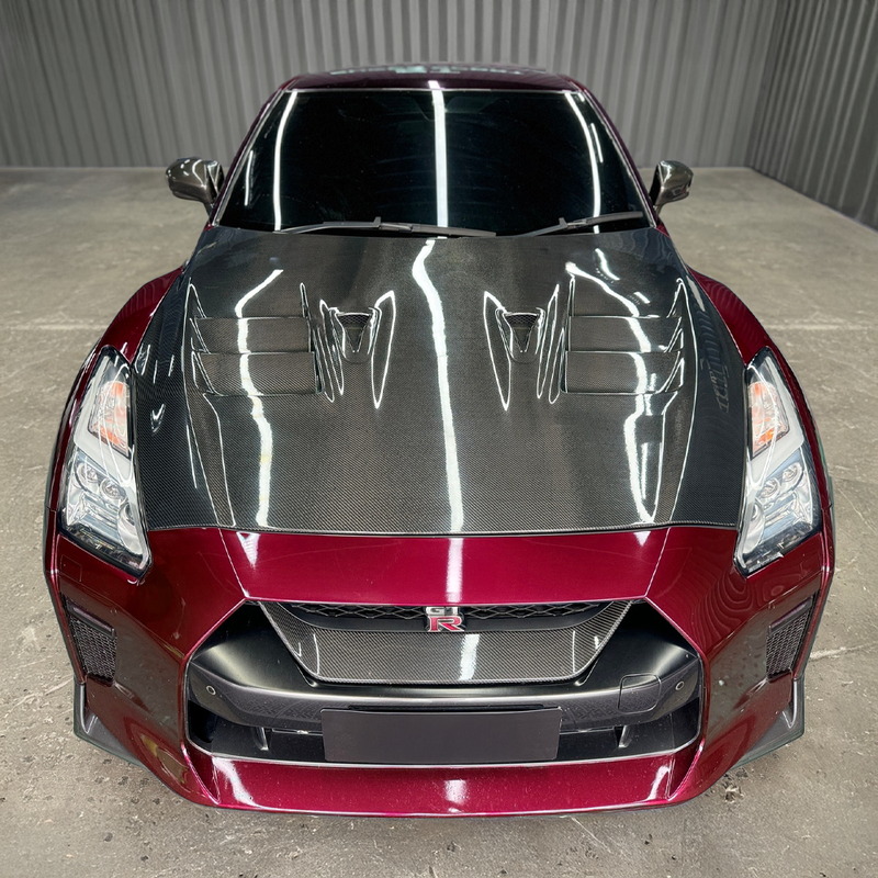 TS Style Hood For Nissan R35 GTR CBA DBA EBA - Carbonetics