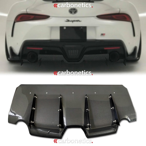 19- A90 Supra Gr Varis Arising-I Style Rear Diffuser W. Fins 7Pcs