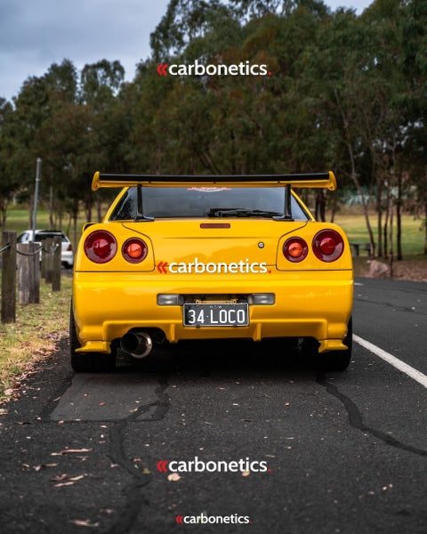 1999-2002 Nissan Skyline R34 Gtt Gtr Oem Style Rear Spoiler With Jun Higher Leg Accessories