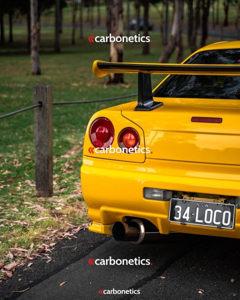 1999-2002 Nissan Skyline R34 Gtt Gtr Oem Style Rear Spoiler With Jun Higher Leg Accessories