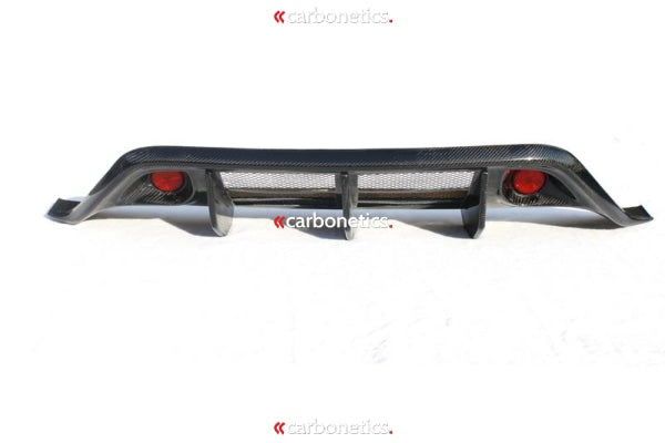 2008-2010 Nissan R35 Gtr Cba Wald Style Rear Bumper Diffuser Addon W/ Brake Light Accessories