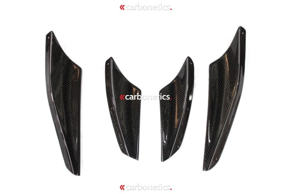 2008-2012 Mitsubishi Lancer Evolution Evo X Vs Front Bumper Canards 4Pcs Accessories