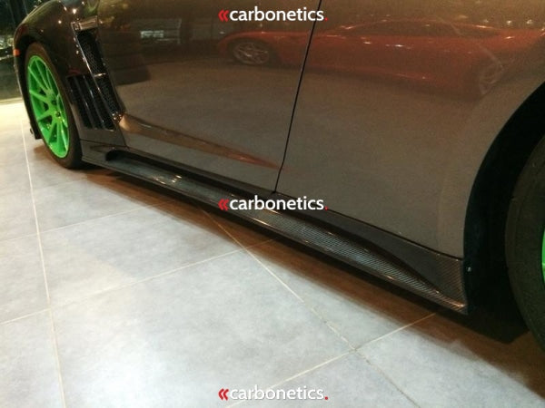 2008-2013 Nissan R35 Gtr Cba Dba Tp Style Wide Side Skirts Accessories