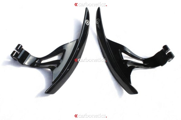 2008-2015 Nissan R35 Gtr Cba Dba Autotecknic Style Lenthened Shift Paddle 1 Pair (Glossy Black)