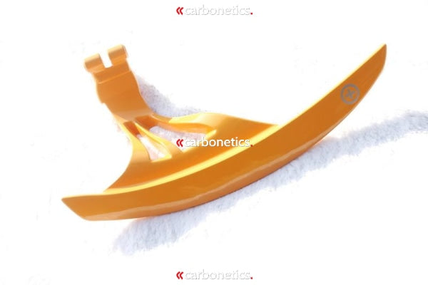 2008-2015 Nissan R35 Gtr Cba Dba Autotecknic Style Lenthened Shift Paddle 1 Pair (Glossy Orange)