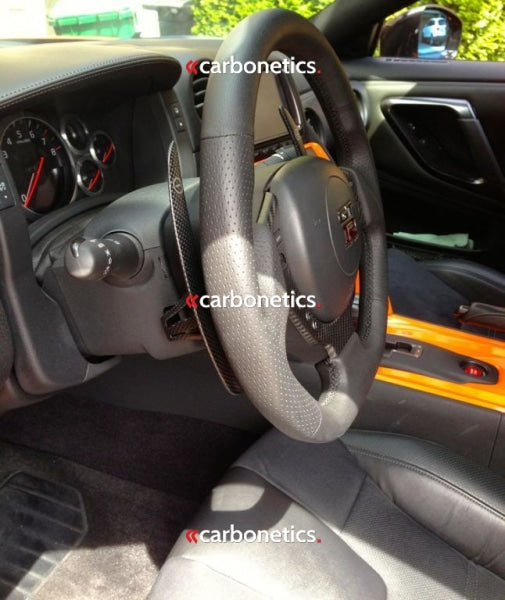 2008-2015 Nissan R35 Gtr Cba Dba Autotecknic Style Lenthened Shift Paddle 1 Pair (Matte Black)