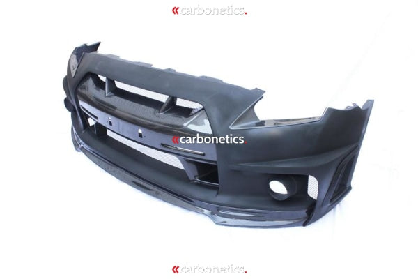 2008-2015 Nissan R35 Gtr Cba Dba Wald Sports Line Black Bison Edition Style Front Bumper W/ Fog