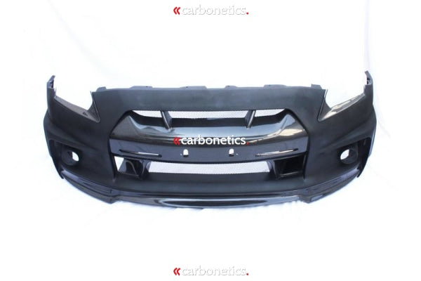 2008-2015 Nissan R35 Gtr Cba Dba Wald Sports Line Black Bison Edition Style Front Bumper W/ Fog