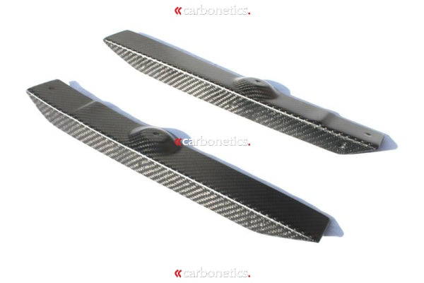 2011-2015 Nissan R35 Gtr Cba Dba Vs 13 Ver. Rear Under Skirt Diffuser Vertical Fins Accessories