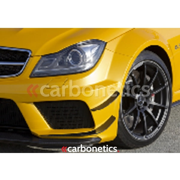 2012-2013 Mercedes Benz W204 C Class Coupe Black Series Style Wider Front Bumper Canard Accessories