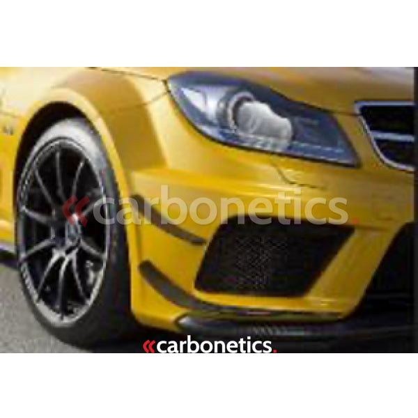 2012-2013 Mercedes Benz W204 C63 Coupe & Sedan Oe Front Bumper Black Series Style Canard 4Pcs