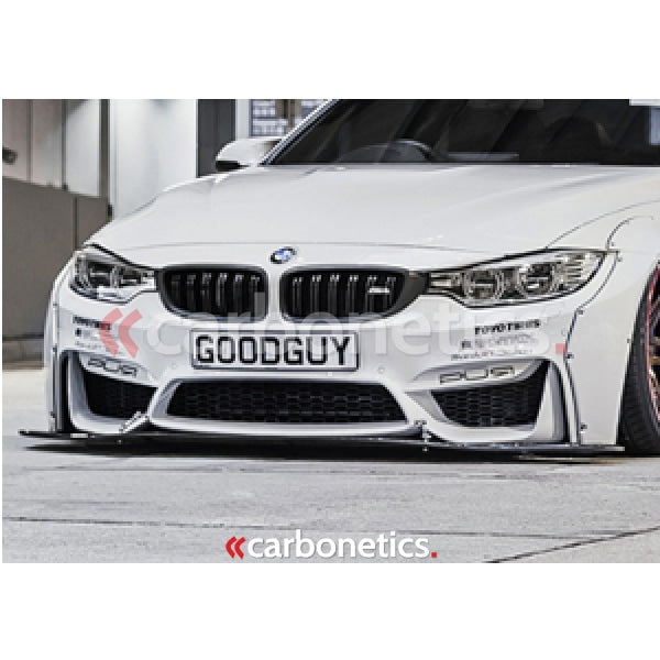 2014-2016 Bmw F80 M3 F82 F83 M4 Lb Performance Style Front Diffuser W/ Rod Accessories