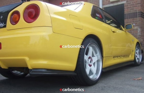 98-02 R34 Gtr Nismo Style Rear Bumper Extensions