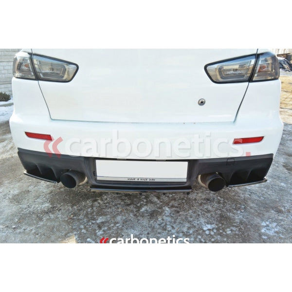 Central Rear Splitter Mitsubishi Lancer Evo X (With Vertical Bars)