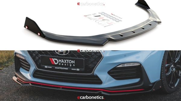 Front Splitter (+Flaps) V6 Hyundai I30 N Mk3 Hatchback/fastback (2017-)