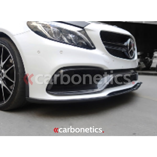 Mercedes Benz W205 C63 C63S Sedan Psm Style Front Lip 3 Pcs 2015-2016 Accessories