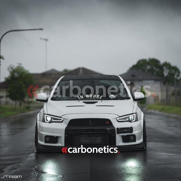 Mitsubishi Lancer Evolution X Vs Wide Body Version Front Lip With Diffuser Accessories