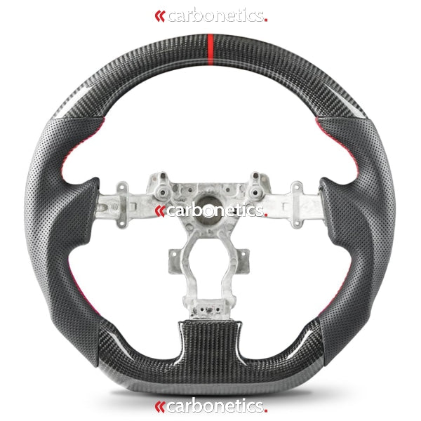 R35 Gtr Carbon Steering Wheel With Leather And Red Stripe
