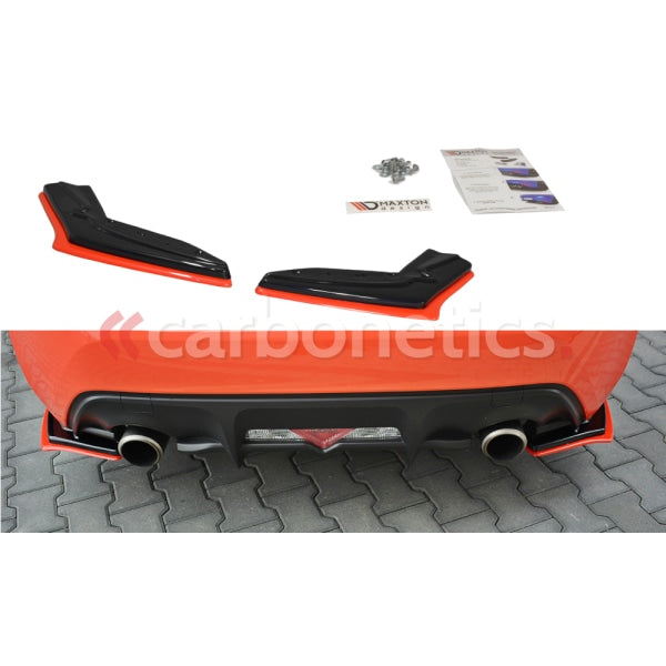 Rear Side Splitters (Black & Red) V.2 Toyota Gt86 Facelift (2017-Up)