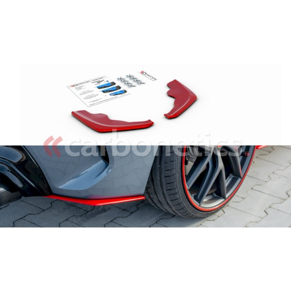 Rear Side Splitters (Red) Bmw 1 Series F40 M-Sport (2019-)