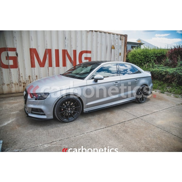 Side Skirts Diffusers V.2 Audi S3 Sedan 8V Facelift (2016-2020)