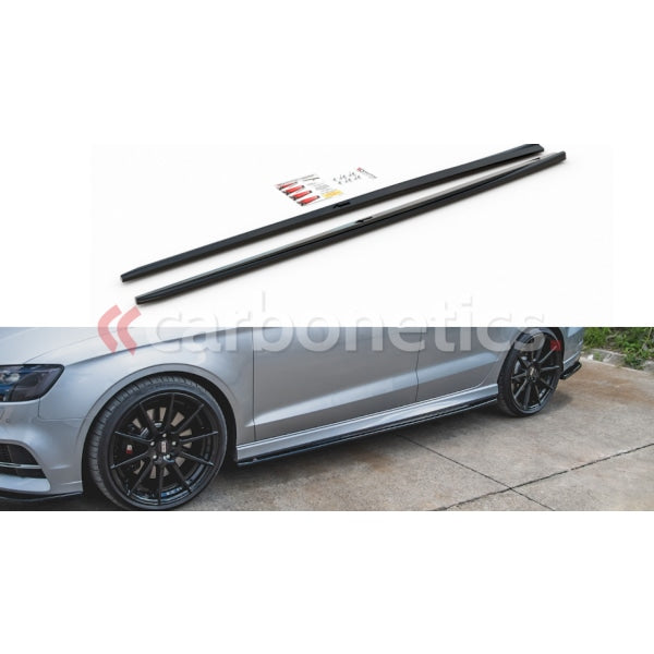 Side Skirts Diffusers V.2 Audi S3 Sedan 8V Facelift (2016-2020)