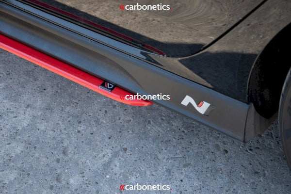 Side Skirts Diffusers V2 Hyundai I30 Mk3 N (Red) 2017-