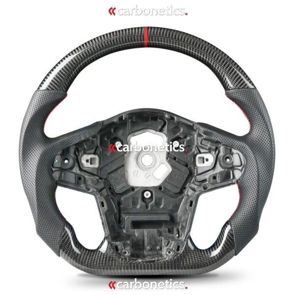 Supra A90 Steering Wheel With Leather And Red Stripe