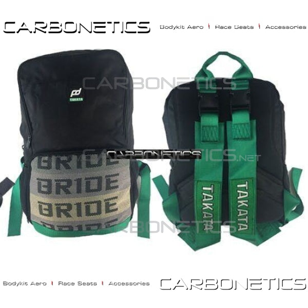 Version 3 Bag Backpack Bride With Green Takata Harness Drift Race Accessories